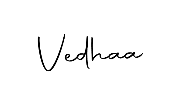 Make a beautiful signature design for name Vedhaa. Use this online signature maker to create a handwritten signature for free. Vedhaa signature style 10 images and pictures png