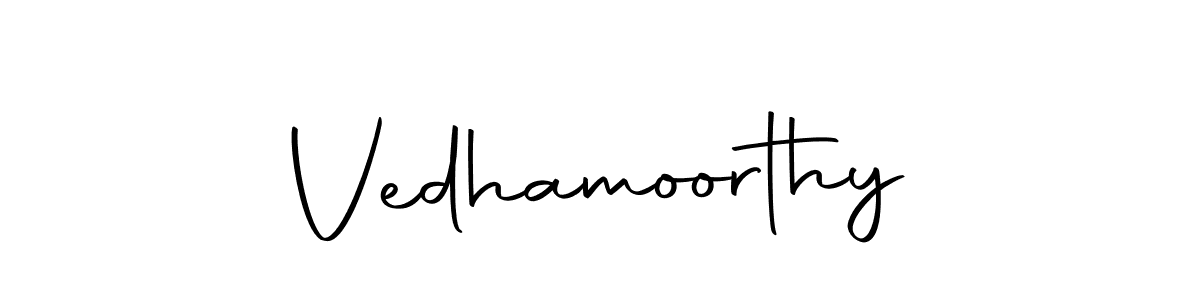 How to make Vedhamoorthy name signature. Use Autography-DOLnW style for creating short signs online. This is the latest handwritten sign. Vedhamoorthy signature style 10 images and pictures png