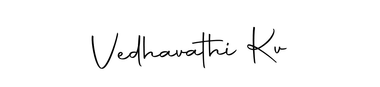 Create a beautiful signature design for name Vedhavathi Kv. With this signature (Autography-DOLnW) fonts, you can make a handwritten signature for free. Vedhavathi Kv signature style 10 images and pictures png