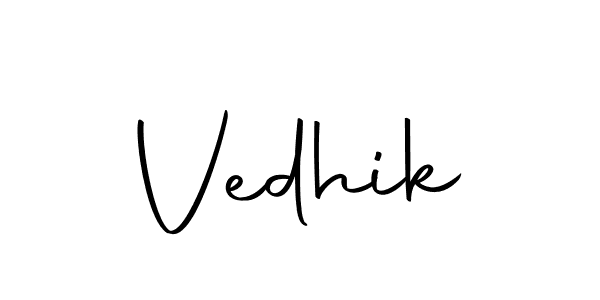 Vedhik stylish signature style. Best Handwritten Sign (Autography-DOLnW) for my name. Handwritten Signature Collection Ideas for my name Vedhik. Vedhik signature style 10 images and pictures png