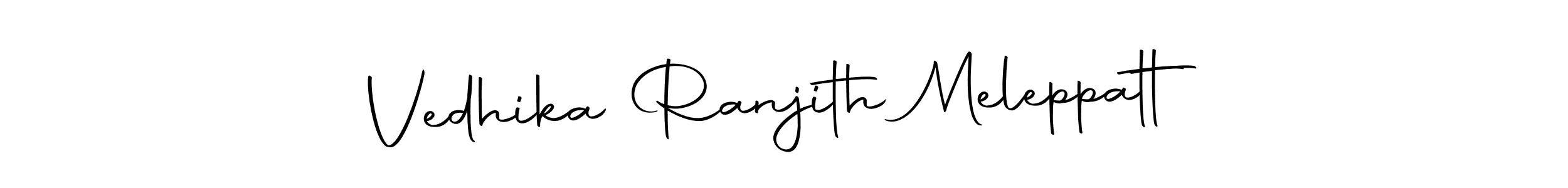 How to make Vedhika Ranjith Meleppatt signature? Autography-DOLnW is a professional autograph style. Create handwritten signature for Vedhika Ranjith Meleppatt name. Vedhika Ranjith Meleppatt signature style 10 images and pictures png