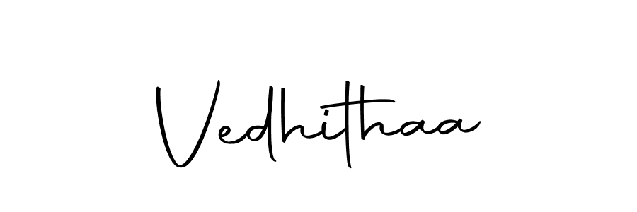 Make a beautiful signature design for name Vedhithaa. With this signature (Autography-DOLnW) style, you can create a handwritten signature for free. Vedhithaa signature style 10 images and pictures png