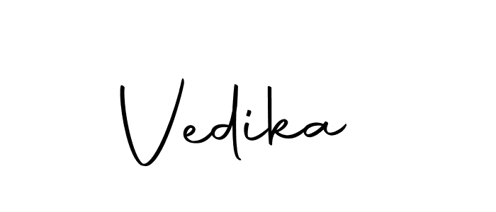 How to make Vedika  name signature. Use Autography-DOLnW style for creating short signs online. This is the latest handwritten sign. Vedika  signature style 10 images and pictures png