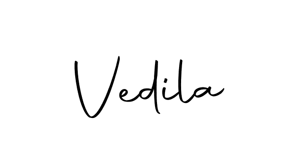 Create a beautiful signature design for name Vedila. With this signature (Autography-DOLnW) fonts, you can make a handwritten signature for free. Vedila signature style 10 images and pictures png