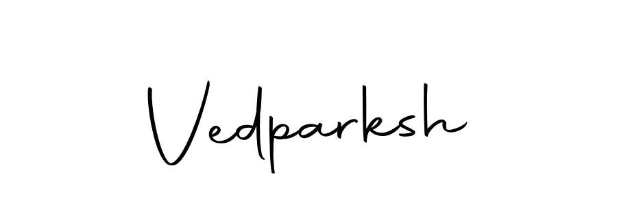 Use a signature maker to create a handwritten signature online. With this signature software, you can design (Autography-DOLnW) your own signature for name Vedparksh. Vedparksh signature style 10 images and pictures png
