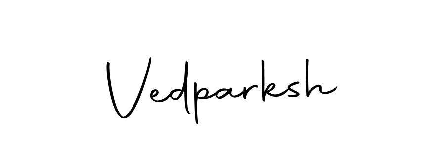 Use a signature maker to create a handwritten signature online. With this signature software, you can design (Autography-DOLnW) your own signature for name Vedparksh. Vedparksh signature style 10 images and pictures png