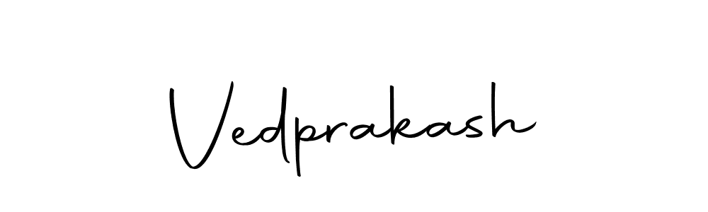 Create a beautiful signature design for name Vedprakash. With this signature (Autography-DOLnW) fonts, you can make a handwritten signature for free. Vedprakash signature style 10 images and pictures png