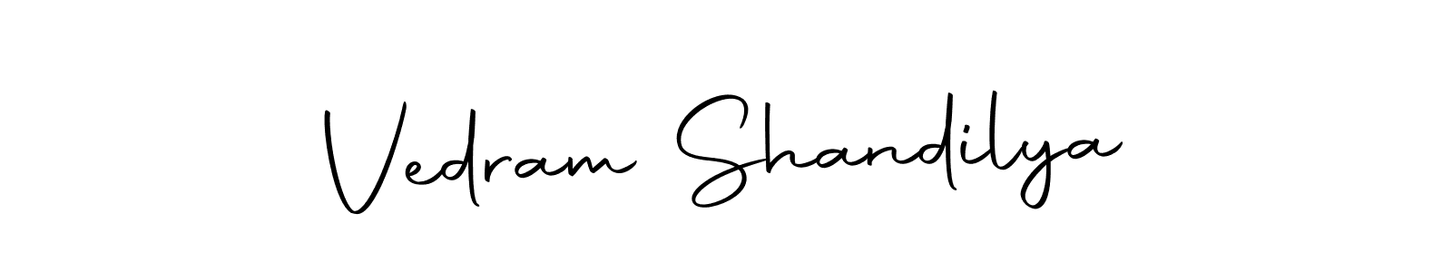 Vedram Shandilya stylish signature style. Best Handwritten Sign (Autography-DOLnW) for my name. Handwritten Signature Collection Ideas for my name Vedram Shandilya. Vedram Shandilya signature style 10 images and pictures png