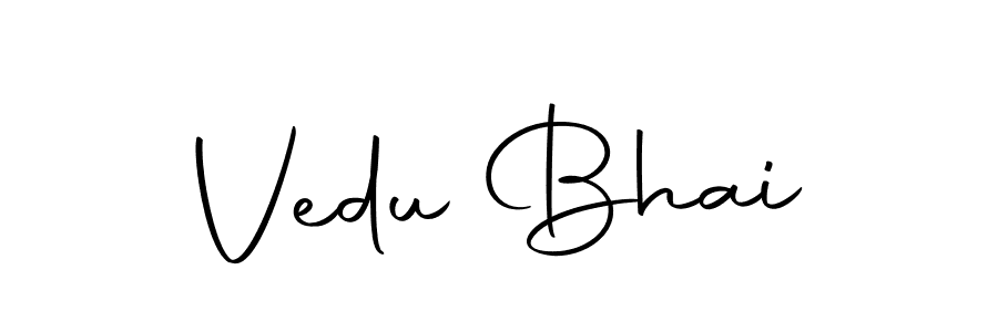 Use a signature maker to create a handwritten signature online. With this signature software, you can design (Autography-DOLnW) your own signature for name Vedu Bhai. Vedu Bhai signature style 10 images and pictures png