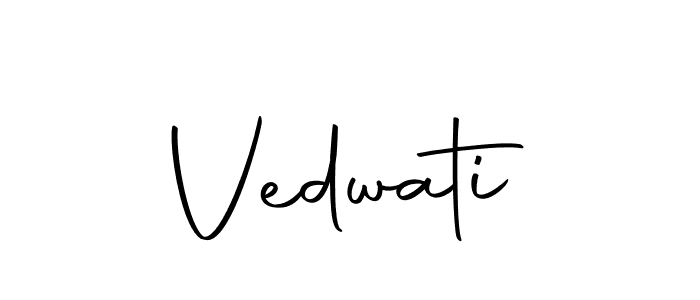 Make a beautiful signature design for name Vedwati. Use this online signature maker to create a handwritten signature for free. Vedwati signature style 10 images and pictures png