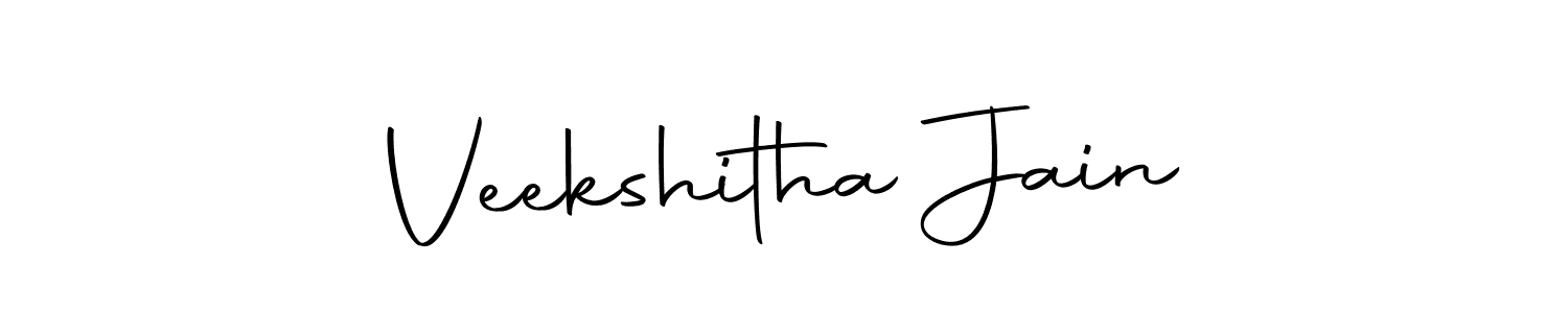 Also we have Veekshitha Jain name is the best signature style. Create professional handwritten signature collection using Autography-DOLnW autograph style. Veekshitha Jain signature style 10 images and pictures png