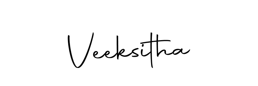 Make a beautiful signature design for name Veeksitha. With this signature (Autography-DOLnW) style, you can create a handwritten signature for free. Veeksitha signature style 10 images and pictures png