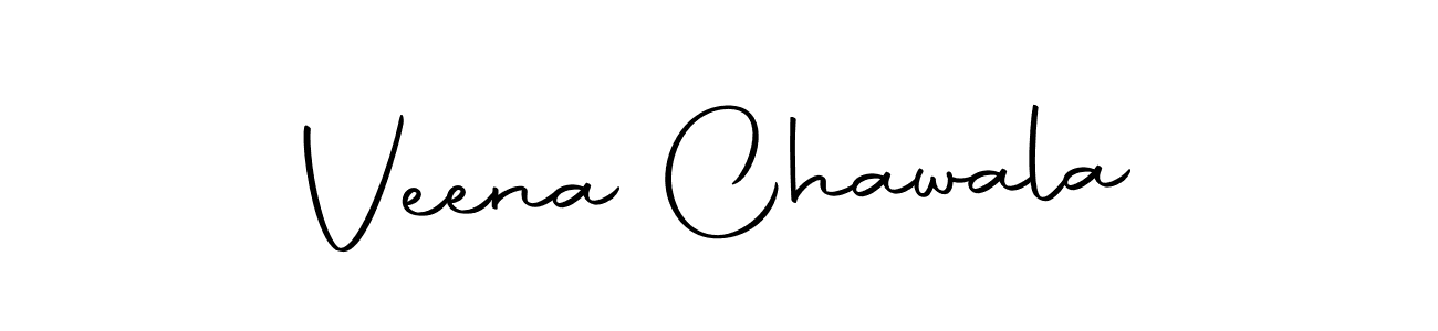 How to make Veena Chawala name signature. Use Autography-DOLnW style for creating short signs online. This is the latest handwritten sign. Veena Chawala signature style 10 images and pictures png