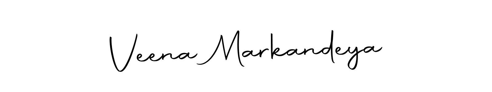 How to make Veena Markandeya name signature. Use Autography-DOLnW style for creating short signs online. This is the latest handwritten sign. Veena Markandeya signature style 10 images and pictures png