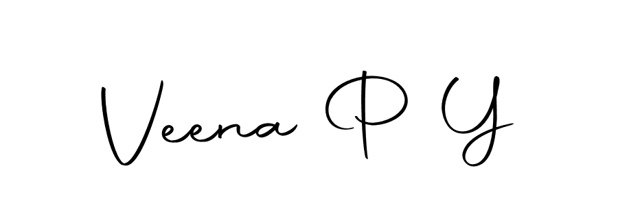 You should practise on your own different ways (Autography-DOLnW) to write your name (Veena P Y) in signature. don't let someone else do it for you. Veena P Y signature style 10 images and pictures png