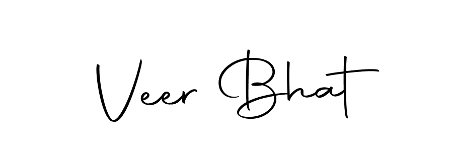 How to make Veer Bhat name signature. Use Autography-DOLnW style for creating short signs online. This is the latest handwritten sign. Veer Bhat signature style 10 images and pictures png