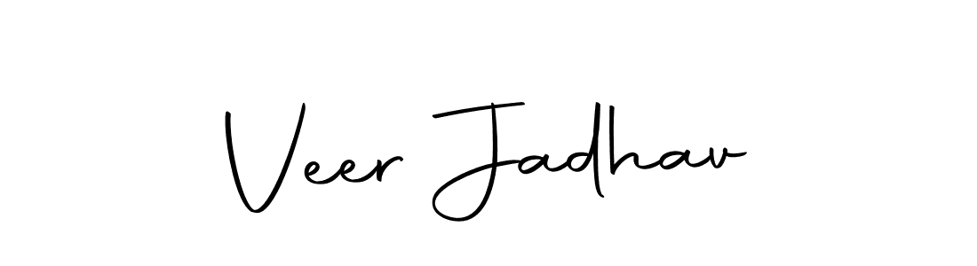 Similarly Autography-DOLnW is the best handwritten signature design. Signature creator online .You can use it as an online autograph creator for name Veer Jadhav. Veer Jadhav signature style 10 images and pictures png