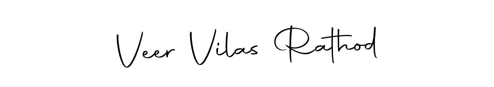 How to make Veer Vilas Rathod name signature. Use Autography-DOLnW style for creating short signs online. This is the latest handwritten sign. Veer Vilas Rathod signature style 10 images and pictures png