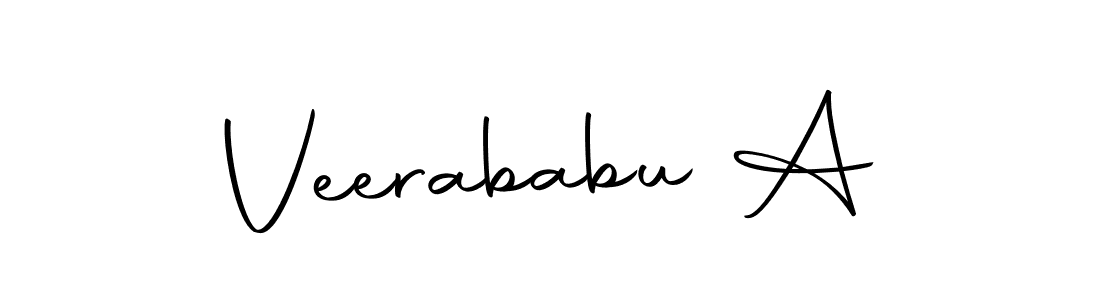 You can use this online signature creator to create a handwritten signature for the name Veerababu A. This is the best online autograph maker. Veerababu A signature style 10 images and pictures png
