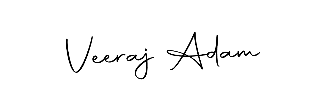How to make Veeraj Adam name signature. Use Autography-DOLnW style for creating short signs online. This is the latest handwritten sign. Veeraj Adam signature style 10 images and pictures png