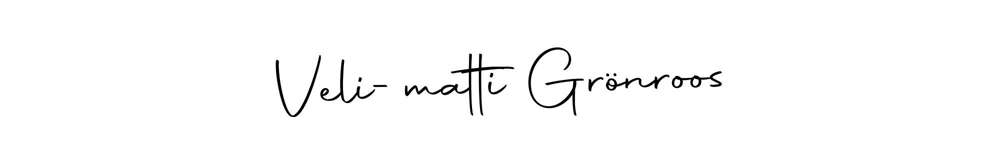 Use a signature maker to create a handwritten signature online. With this signature software, you can design (Autography-DOLnW) your own signature for name Veli-matti Grönroos. Veli-matti Grönroos signature style 10 images and pictures png