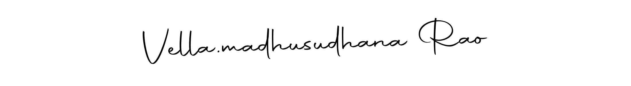 Make a beautiful signature design for name Vella.madhusudhana Rao. Use this online signature maker to create a handwritten signature for free. Vella.madhusudhana Rao signature style 10 images and pictures png