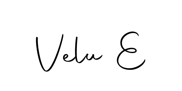 Use a signature maker to create a handwritten signature online. With this signature software, you can design (Autography-DOLnW) your own signature for name Velu E. Velu E signature style 10 images and pictures png
