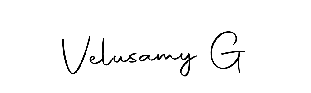 How to make Velusamy G signature? Autography-DOLnW is a professional autograph style. Create handwritten signature for Velusamy G name. Velusamy G signature style 10 images and pictures png
