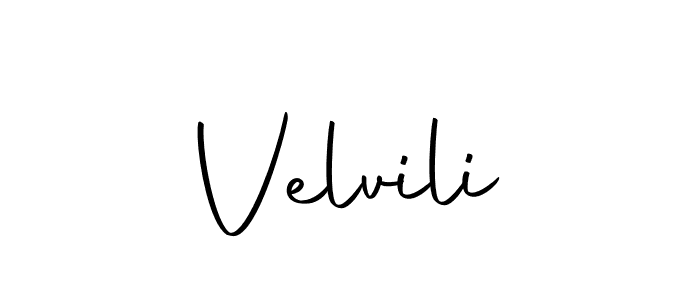 Use a signature maker to create a handwritten signature online. With this signature software, you can design (Autography-DOLnW) your own signature for name Velvili. Velvili signature style 10 images and pictures png