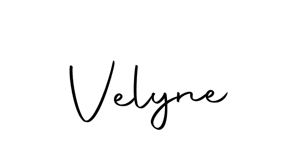 Velyne stylish signature style. Best Handwritten Sign (Autography-DOLnW) for my name. Handwritten Signature Collection Ideas for my name Velyne. Velyne signature style 10 images and pictures png