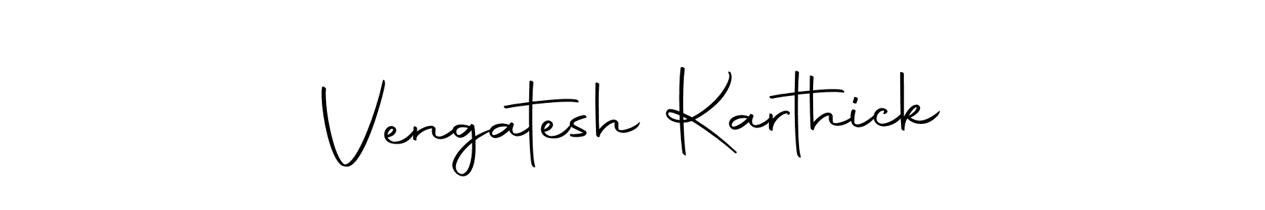 How to make Vengatesh Karthick name signature. Use Autography-DOLnW style for creating short signs online. This is the latest handwritten sign. Vengatesh Karthick signature style 10 images and pictures png