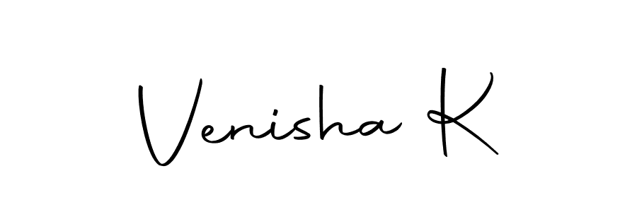 Create a beautiful signature design for name Venisha K. With this signature (Autography-DOLnW) fonts, you can make a handwritten signature for free. Venisha K signature style 10 images and pictures png