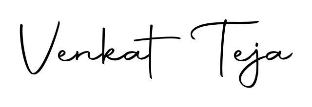 How to make Venkat Teja name signature. Use Autography-DOLnW style for creating short signs online. This is the latest handwritten sign. Venkat Teja signature style 10 images and pictures png