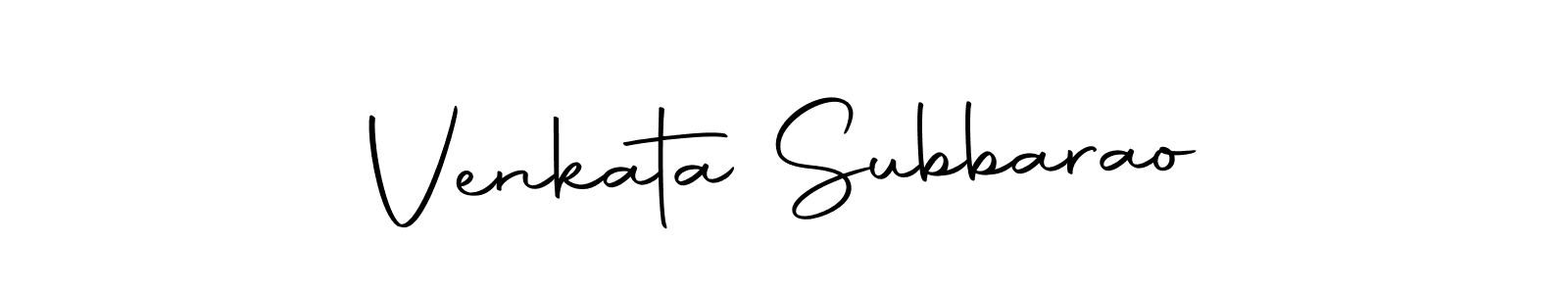 Design your own signature with our free online signature maker. With this signature software, you can create a handwritten (Autography-DOLnW) signature for name Venkata Subbarao. Venkata Subbarao signature style 10 images and pictures png