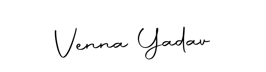 Use a signature maker to create a handwritten signature online. With this signature software, you can design (Autography-DOLnW) your own signature for name Venna Yadav. Venna Yadav signature style 10 images and pictures png