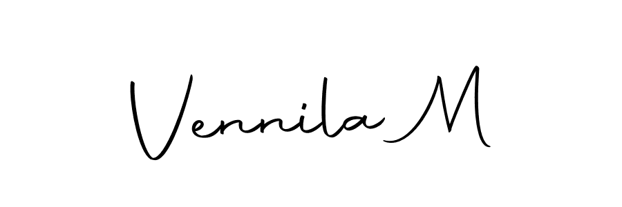Make a beautiful signature design for name Vennila M. With this signature (Autography-DOLnW) style, you can create a handwritten signature for free. Vennila M signature style 10 images and pictures png
