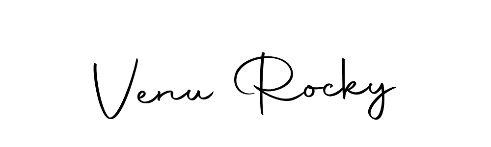 Similarly Autography-DOLnW is the best handwritten signature design. Signature creator online .You can use it as an online autograph creator for name Venu Rocky. Venu Rocky signature style 10 images and pictures png