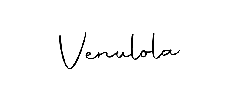 Use a signature maker to create a handwritten signature online. With this signature software, you can design (Autography-DOLnW) your own signature for name Venulola. Venulola signature style 10 images and pictures png
