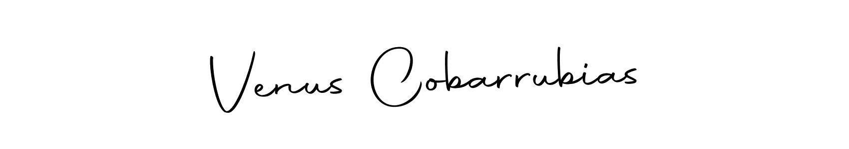 How to make Venus Cobarrubias name signature. Use Autography-DOLnW style for creating short signs online. This is the latest handwritten sign. Venus Cobarrubias signature style 10 images and pictures png