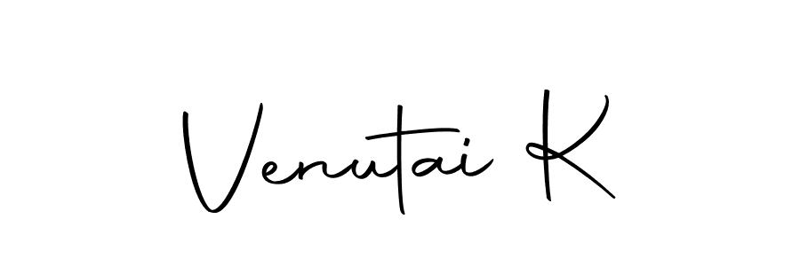 Use a signature maker to create a handwritten signature online. With this signature software, you can design (Autography-DOLnW) your own signature for name Venutai K. Venutai K signature style 10 images and pictures png