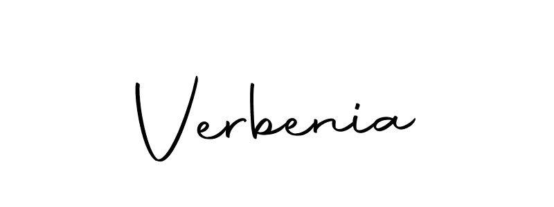 Use a signature maker to create a handwritten signature online. With this signature software, you can design (Autography-DOLnW) your own signature for name Verbenia. Verbenia signature style 10 images and pictures png