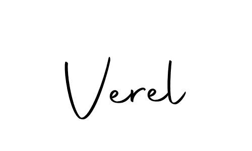 Verel stylish signature style. Best Handwritten Sign (Autography-DOLnW) for my name. Handwritten Signature Collection Ideas for my name Verel. Verel signature style 10 images and pictures png