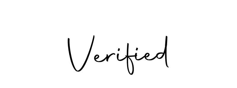 Use a signature maker to create a handwritten signature online. With this signature software, you can design (Autography-DOLnW) your own signature for name Verified. Verified signature style 10 images and pictures png