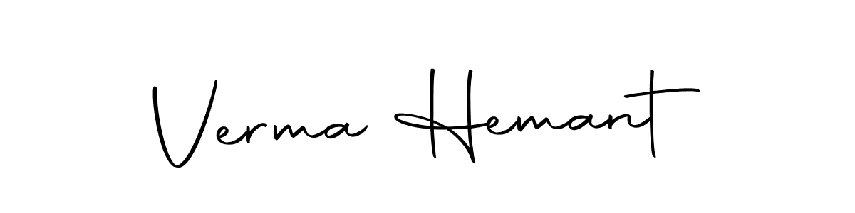 How to make Verma Hemant name signature. Use Autography-DOLnW style for creating short signs online. This is the latest handwritten sign. Verma Hemant signature style 10 images and pictures png