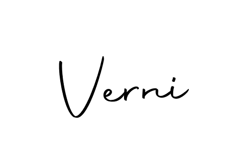 Verni stylish signature style. Best Handwritten Sign (Autography-DOLnW) for my name. Handwritten Signature Collection Ideas for my name Verni. Verni signature style 10 images and pictures png