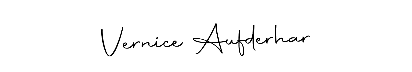 You can use this online signature creator to create a handwritten signature for the name Vernice Aufderhar. This is the best online autograph maker. Vernice Aufderhar signature style 10 images and pictures png