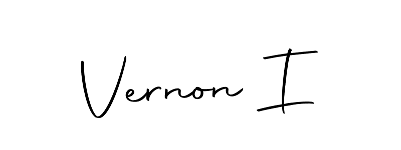 Vernon I stylish signature style. Best Handwritten Sign (Autography-DOLnW) for my name. Handwritten Signature Collection Ideas for my name Vernon I. Vernon I signature style 10 images and pictures png