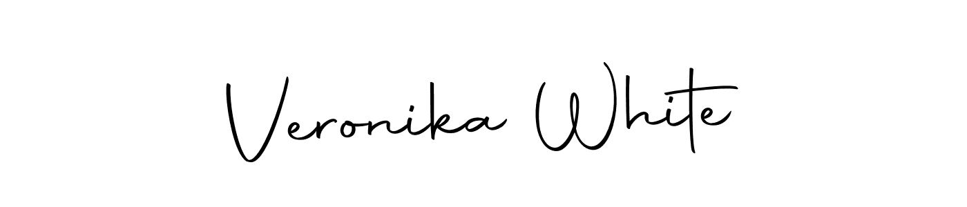 How to make Veronika White name signature. Use Autography-DOLnW style for creating short signs online. This is the latest handwritten sign. Veronika White signature style 10 images and pictures png