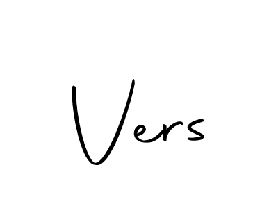 You should practise on your own different ways (Autography-DOLnW) to write your name (Vers) in signature. don't let someone else do it for you. Vers signature style 10 images and pictures png
