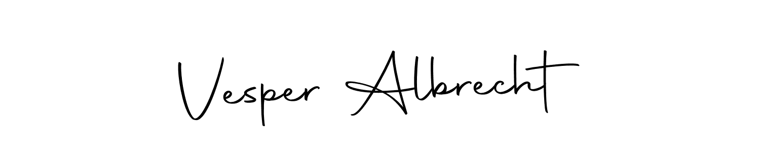 Use a signature maker to create a handwritten signature online. With this signature software, you can design (Autography-DOLnW) your own signature for name Vesper Albrecht. Vesper Albrecht signature style 10 images and pictures png